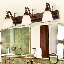 Applique da parete Illuminazione per il bagno Lampade da lettura da parete Mini Style Rustic Lodge Metallo