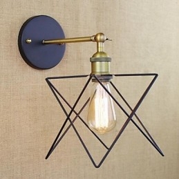 Lampada da parete decorativa per camera da letto americana Lampada da scala in ferro battuto Corridoio Corridoio Processo