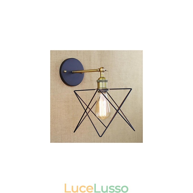 Lampada da parete decorativa per camera da letto americana Lampada da scala in ferro battuto Corridoio Corridoio Processo