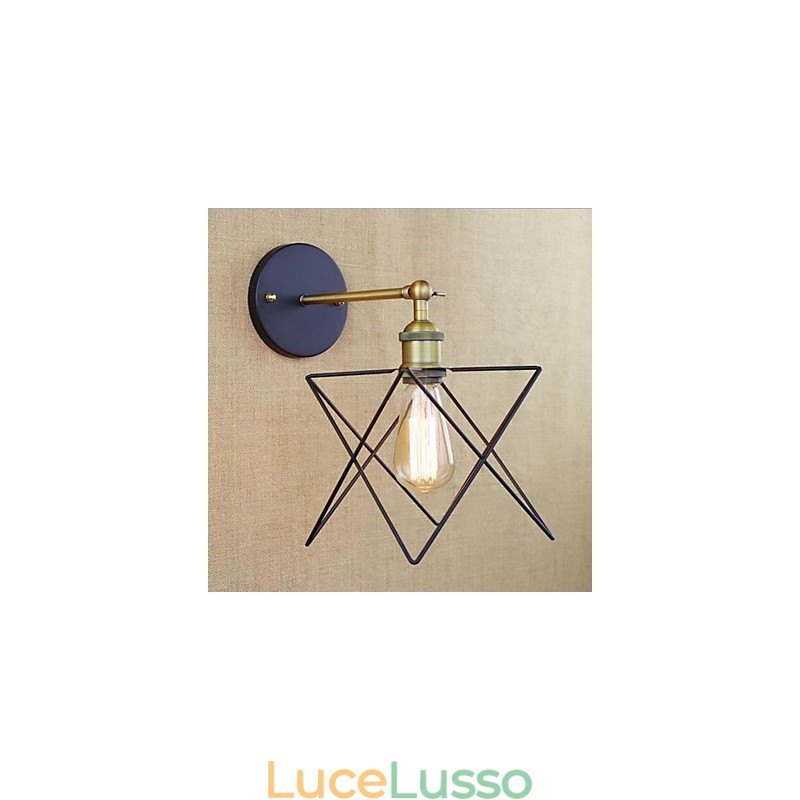 Lampada da parete decorativa per camera da letto americana Lampada da scala in ferro battuto Corridoio Corridoio Processo