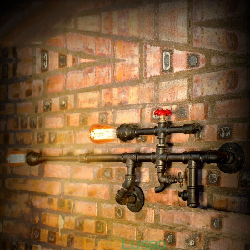 Lampada da parete industriale vintage per bagno, cucina, sala da pranzo, tubo Edison Light, lampada da pranzo di lusso, applique da bar, lampade FJ DB2 014A0