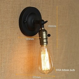Lampadina Edison Corridoio Retro Minimalista Comodino Corridoio Caffè Terrazza Canale Mini Applique da Parete