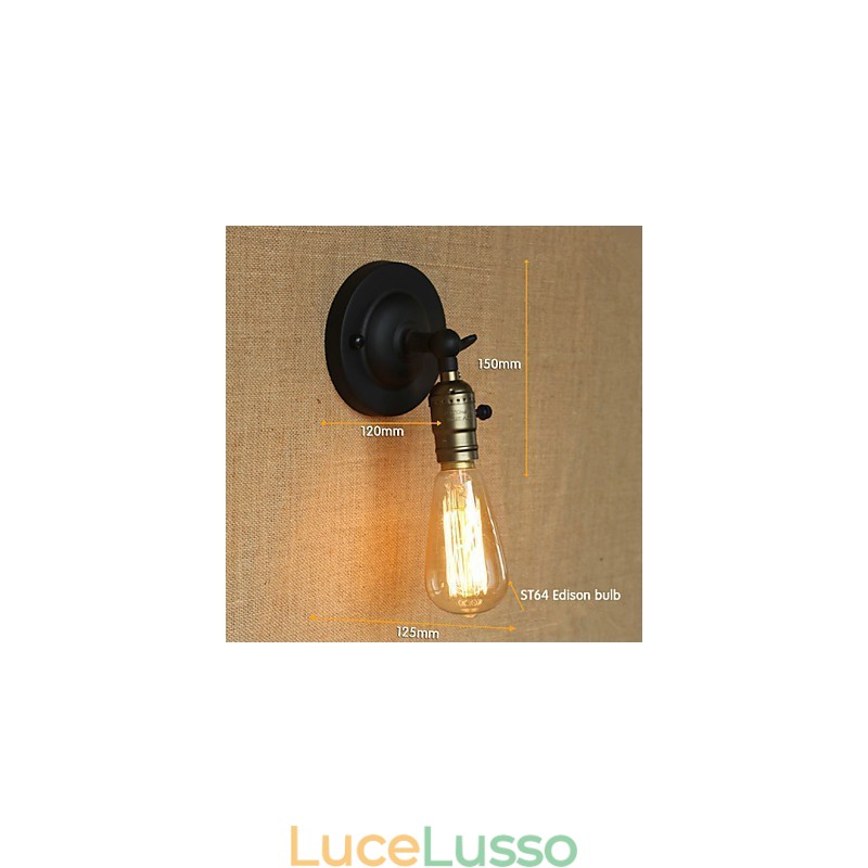 Lampadina Edison Corridoio Retro Minimalista Comodino Corridoio Caffè Terrazza Canale Mini Applique da Parete