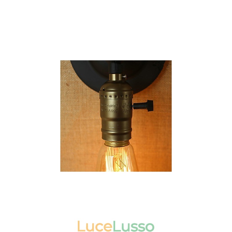 Lampadina Edison Corridoio Retro Minimalista Comodino Corridoio Caffè Terrazza Canale Mini Applique da Parete