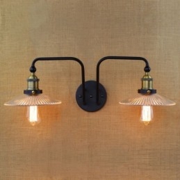 Stile nordico industriale personalità creativa camera da letto interno mediterraneo caffè parete vetro doppio ferro