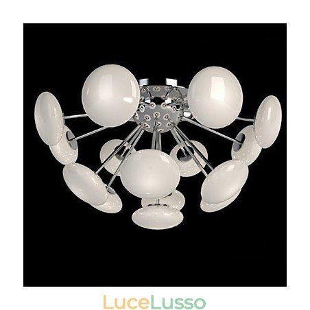 ModernYestaurant Lampada Semplice Lampada a Sospensione Circolare in Vetro Stile Europeo ModernYestaurant Lampada Semplice Lampada a Sospensione Circolare in Vetro Stile Europeo
