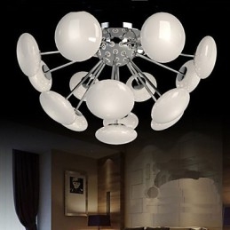 ModernYestaurant Lampada Semplice Lampada a Sospensione Circolare in Vetro Stile Europeo