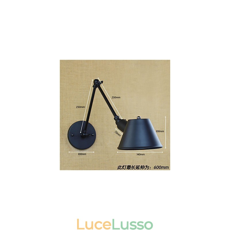 Applique da parete decorativa con braccio lungo per bar, caffetteria, personalità creativa, aria industriale, semplicemente decorata