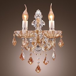 Elegante applique in cristallo con 2 luci