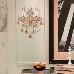 Elegante applique in cristallo con 2 luci