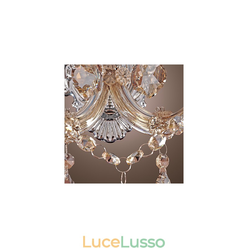 Elegante applique in cristallo con 2 luci