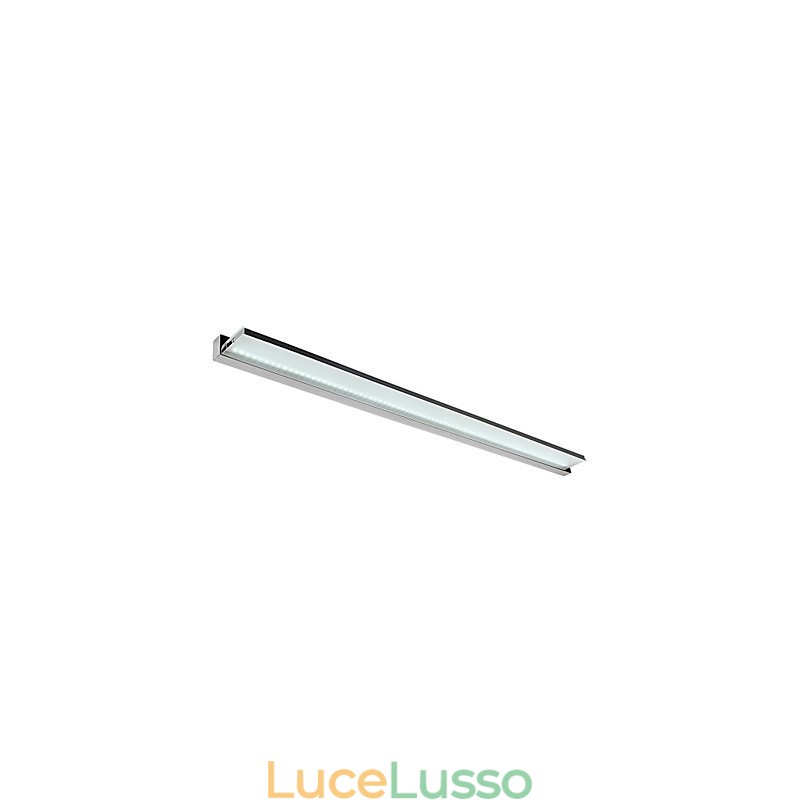 Lampada a specchio in acciaio inox e acrilico