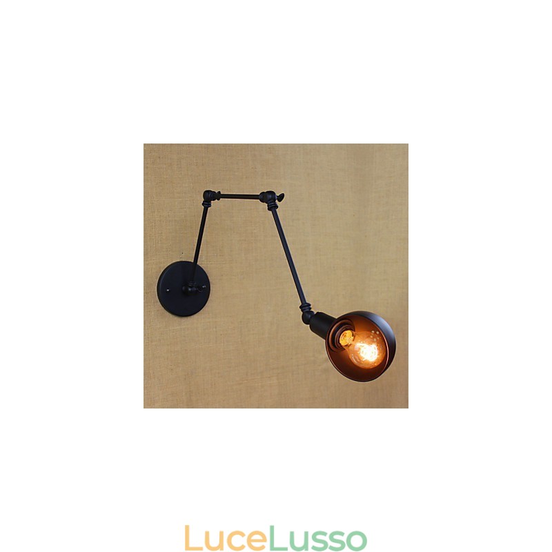 Lampada da parete a braccio lungo in stile industriale retrò, per corridoio, scale, balcone, ristorante, bar