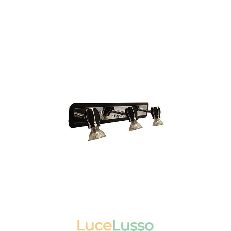 Moderne luci da parete nere Luci da bagno con 3 luci