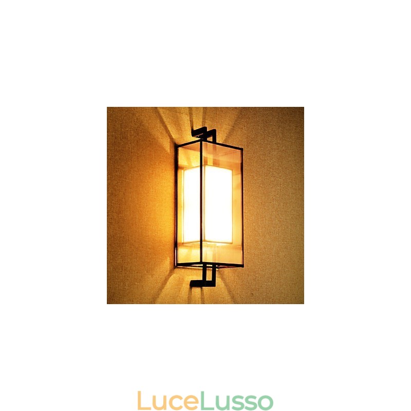 Lampada da parete in vetro nordico rustico retrò, applique da parete per camera da letto, applique da parete industriale vintage