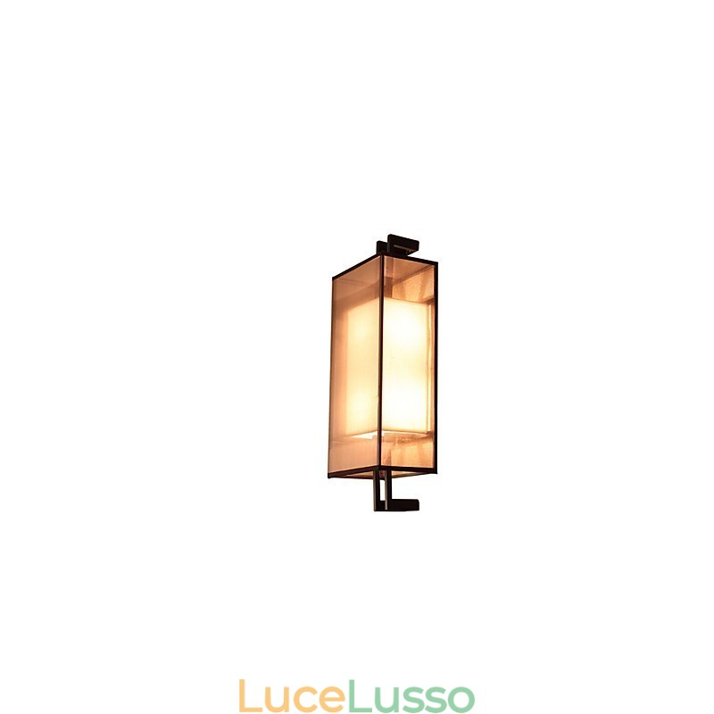 Lampada da parete in vetro nordico rustico retrò, applique da parete per camera da letto, applique da parete industriale vintage
