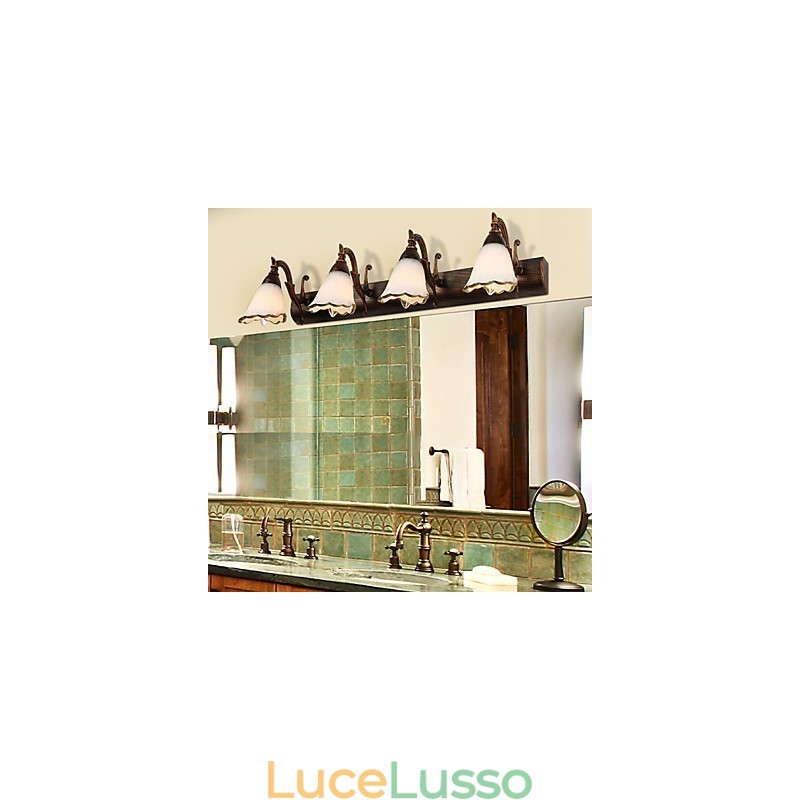 Applique da parete Illuminazione per il bagno Lampade da lettura da parete Mini Style Rustic Lodge Metallo