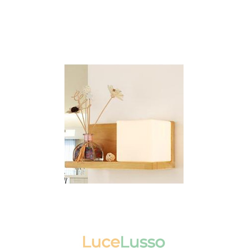 Lampada da parete in vetro massello in legno massello, contemporanea e contratta, creativa