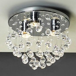 Moderno contemporaneo cristallo mini stile elettroplaccato montaggio a filo