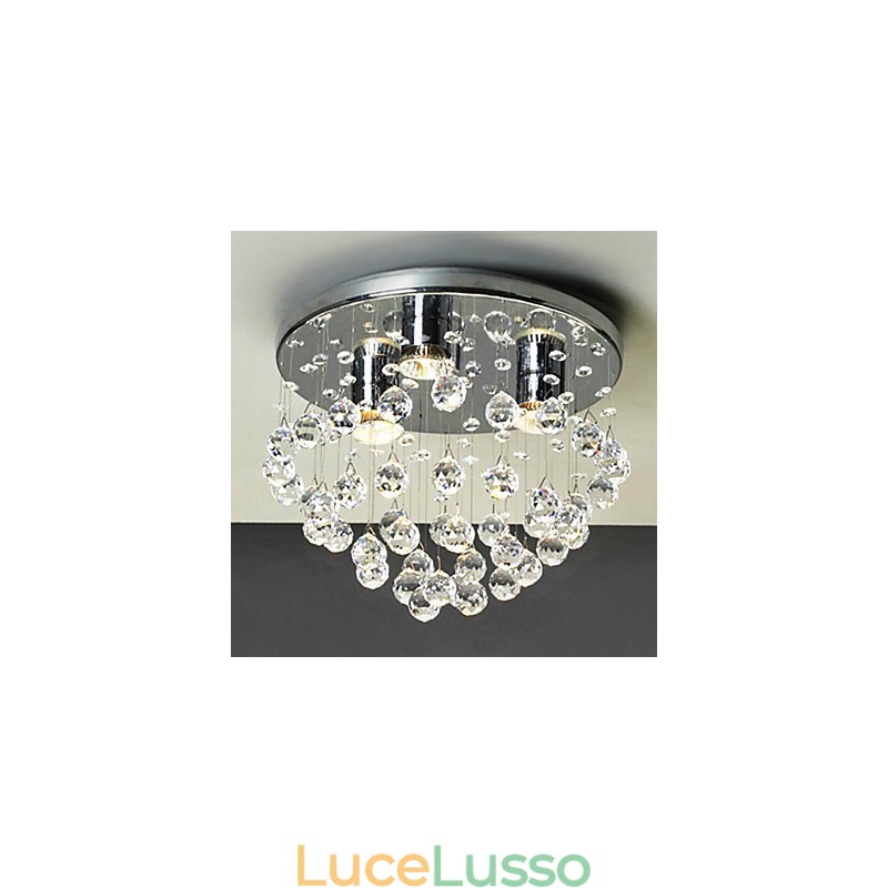 Moderno contemporaneo cristallo mini stile elettroplaccato montaggio a filo
