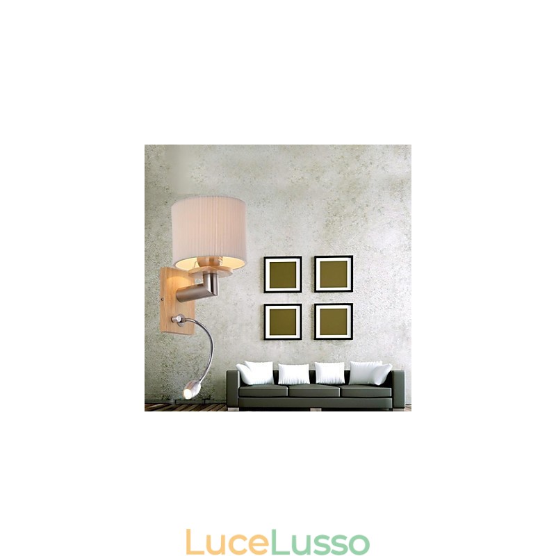 Lampada da parete una luce con luce di lettura