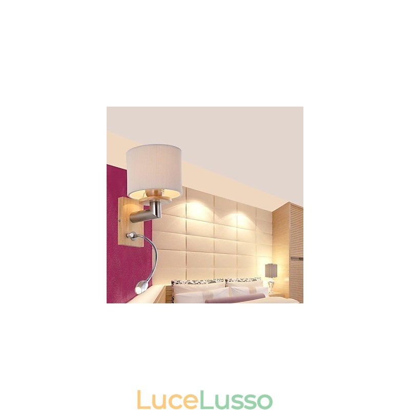 Lampada da parete una luce con luce di lettura