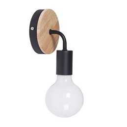Lampada da parete per interni Edison in ferro 110V 220V, per corridoio, scale, applique, lampadina, nero, bianco