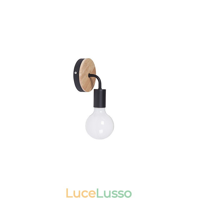 Lampada da parete per interni Edison in ferro 110V 220V, per corridoio, scale, applique, lampadina, nero, bianco