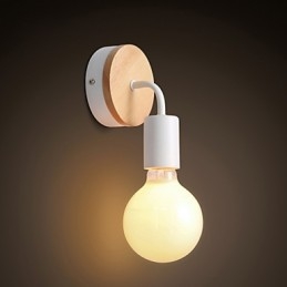 Lampada da parete per interni Edison in ferro 110V 220V, per corridoio, scale, applique, lampadina, nero, bianco