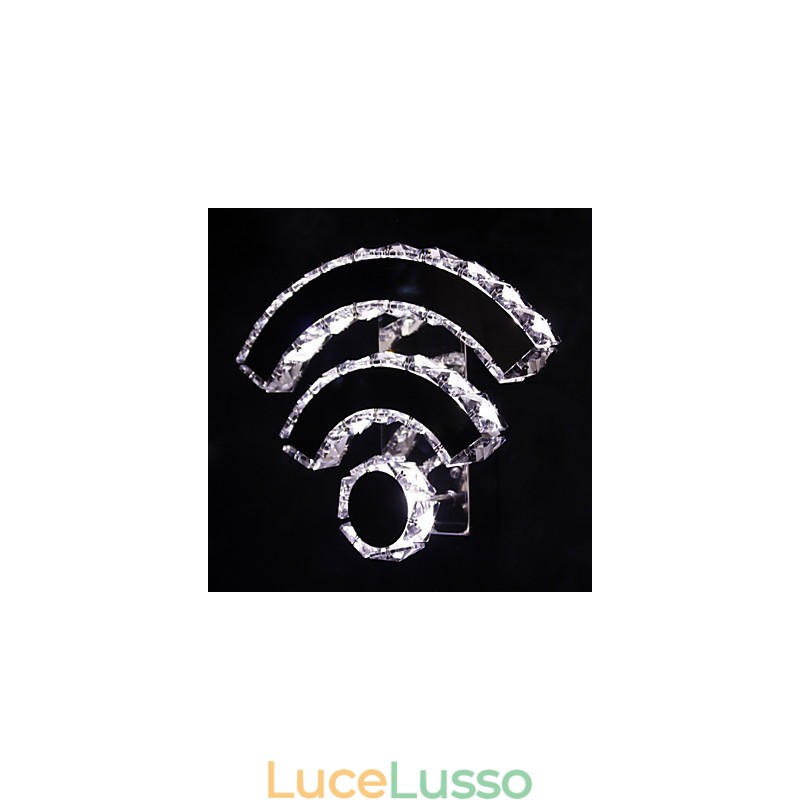 WIFI Applique da parete in cristallo Cristallo Moderno Contemporaneo Letto Soggiorno Hotel Metallo