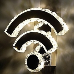WIFI Applique da parete in cristallo Cristallo Moderno Contemporaneo Letto Soggiorno Hotel Metallo
