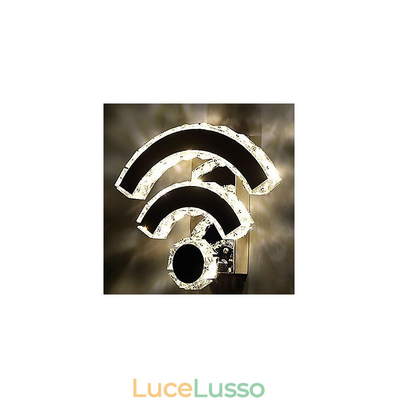 WIFI Applique da parete in cristallo Cristallo Moderno Contemporaneo Letto Soggiorno Hotel Metallo