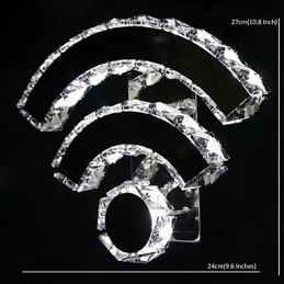 WIFI Applique da parete in cristallo Cristallo Moderno Contemporaneo Letto Soggiorno Hotel Metallo