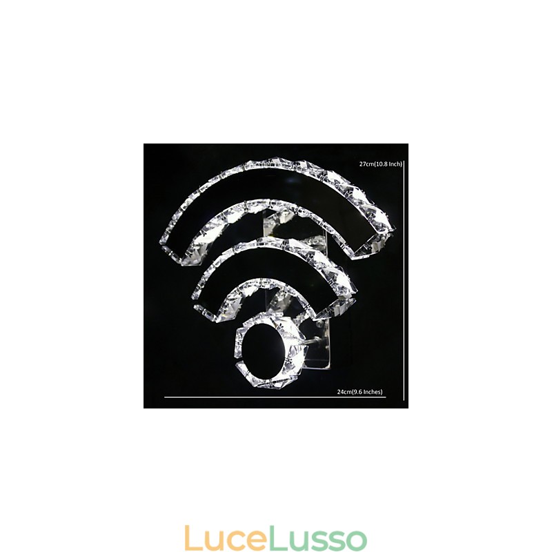 WIFI Applique da parete in cristallo Cristallo Moderno Contemporaneo Letto Soggiorno Hotel Metallo