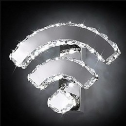 WIFI Applique da parete in cristallo Cristallo Moderno Contemporaneo Letto Soggiorno Hotel Metallo