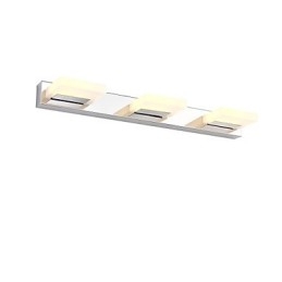 Lampada a specchio in acciaio inox e acrilico