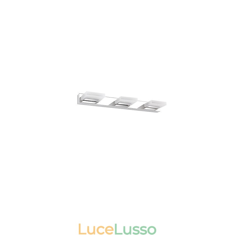Lampada a specchio in acciaio inox e acrilico