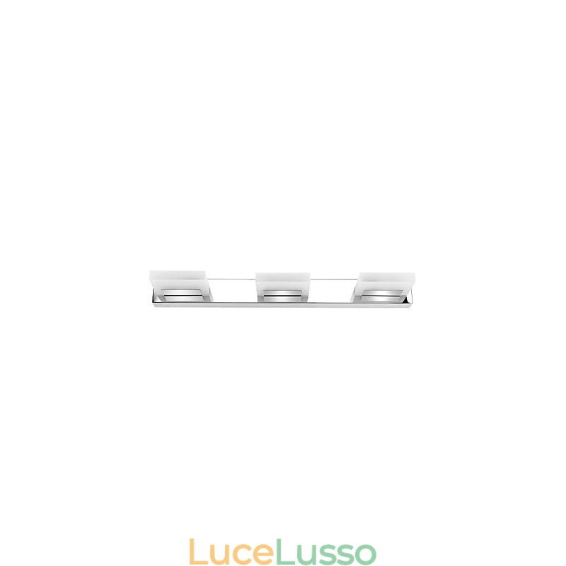 Lampada a specchio in acciaio inox e acrilico