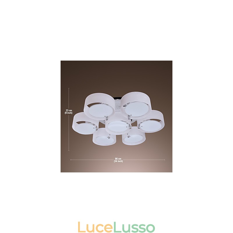Lampadario moderno contemporaneo in metallo cromato a filo