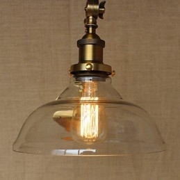 Lampada da parete per camera da letto in stile retrò creativo americano country, in ferro e vetro, in ottone e bronzo