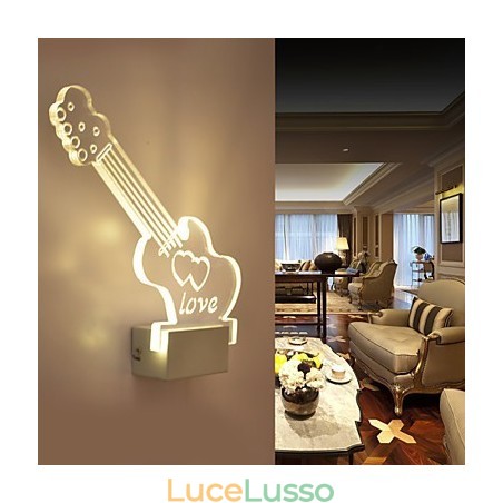 Lampada da parete in acrilico Lampada in PVC Luce moderna contemporanea Metallo