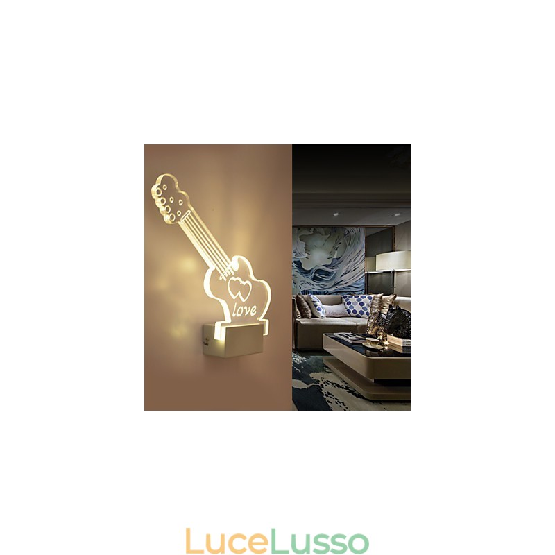 Lampada da parete in acrilico Lampada in PVC Luce moderna contemporanea Metallo