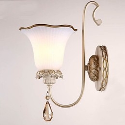 Lampada da parete per camera da letto in ferro battuto, tipo Europa, che restaura i modi antichi