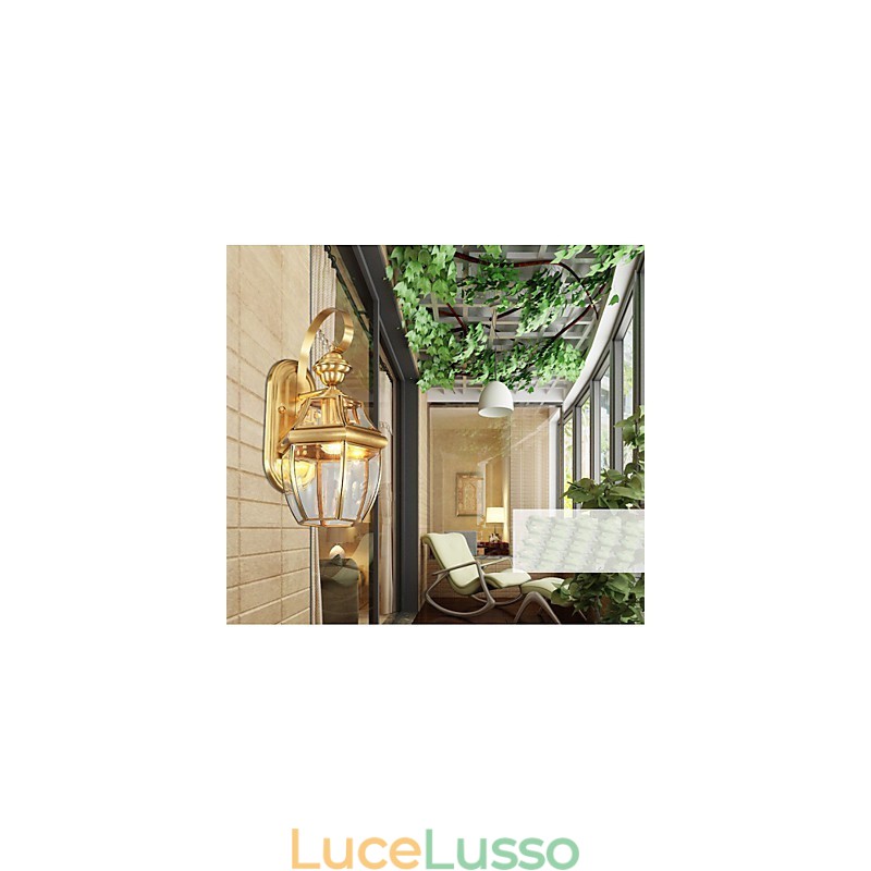 Lampada da giardino Lampada in rame Lampada da esterno Lampada impermeabile A
