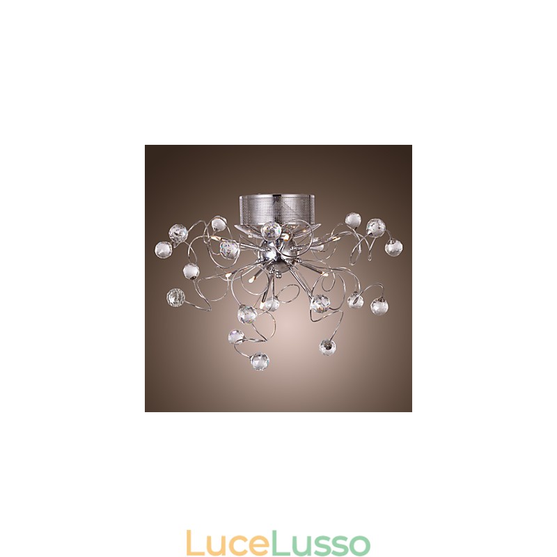 Lampadario Cristallo Design Moderno Living 9 Luci
