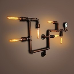 Lampada da parete Applique da parete 6 luci Finitura bronzo Stile industriale Rustico Lodge Metallo