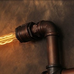 Lampada da parete Applique da parete 6 luci Finitura bronzo Stile industriale Rustico Lodge Metallo