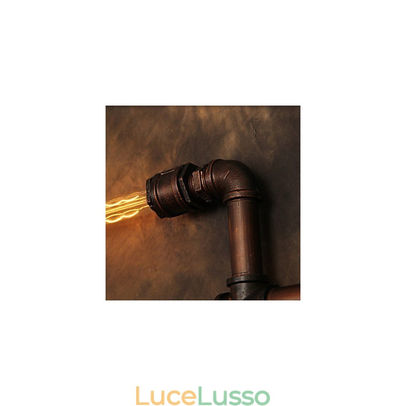 Lampada da parete Applique da parete 6 luci Finitura bronzo Stile industriale Rustico Lodge Metallo