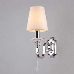 Applique bianco caldo con gocce di cristallo