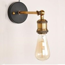 Lampada da parete con testa in rame